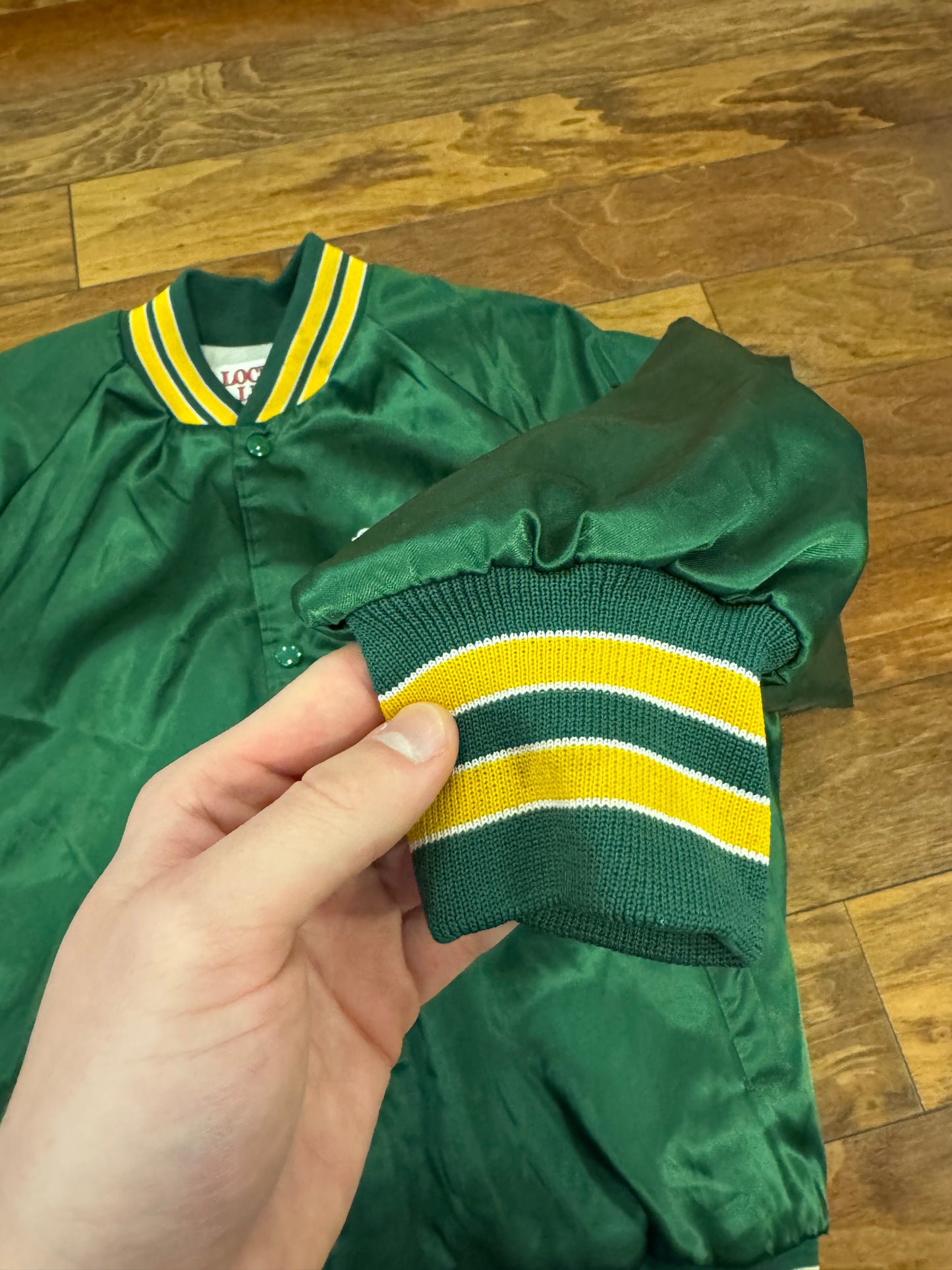 1992 Oakland Athletics Vintage Locker Line Satin Jacket (M)