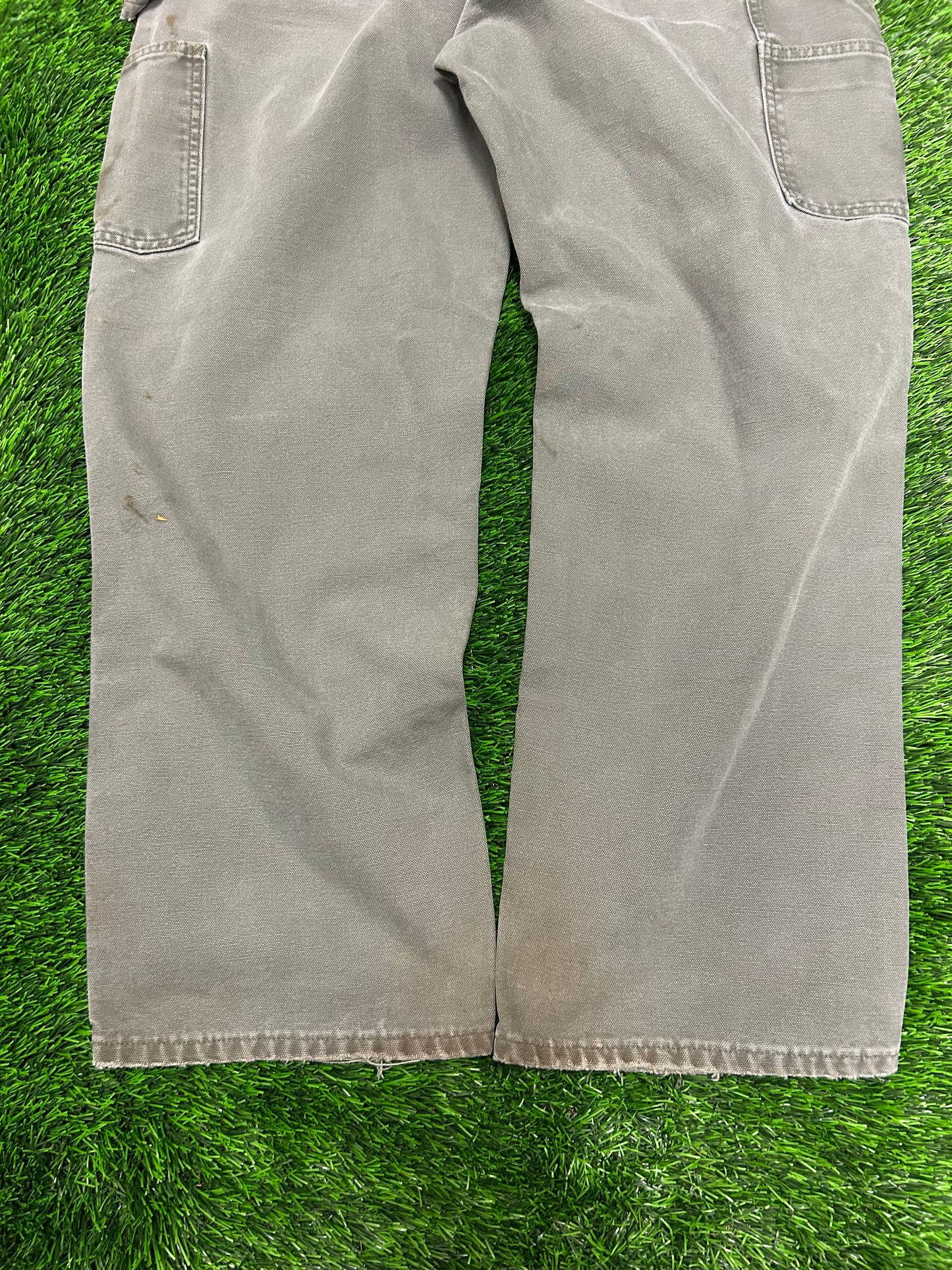 Carhartt Olive Distressed Carpenter Pants (36 x 30)
