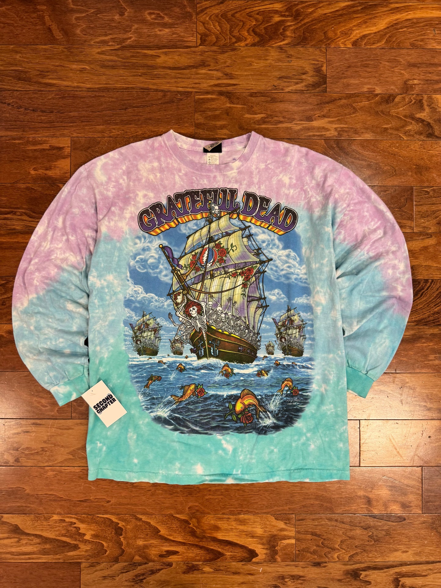 2001 Grateful Dead Liquid Blue Long Sleeve Tee (L)