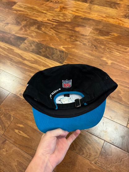 90s Carolina Panthers Logo Athletic Striped Hat (OS)