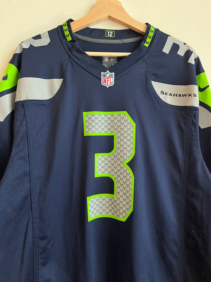 00s Seattle Seahawks Russell Wilson #3 Nike Jersey (XL)