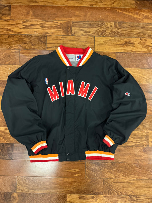 90s Miami Heat Champion Team Issued Warm Up Jacket (XXL)