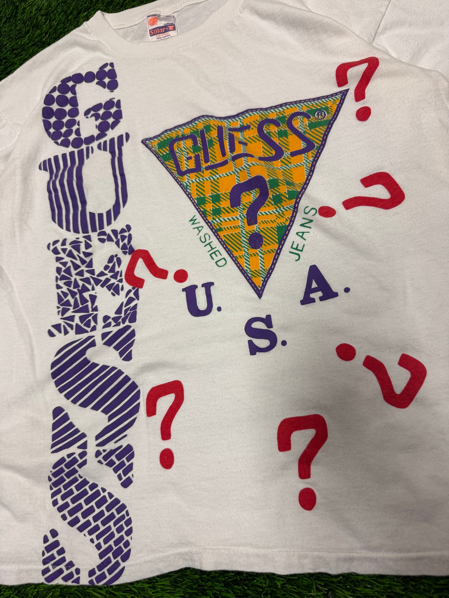90s Guess Jeans Vintage Boot Big Graphic Tee (XL)