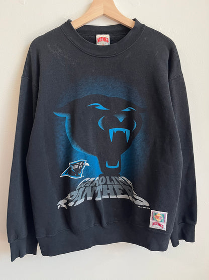 1993 Carolina Panthers Nutmeg Big Face NFL Crewneck (M)