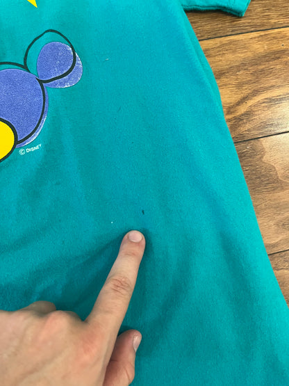 90s Mickey Mouse Disney Teal Tee (XL)