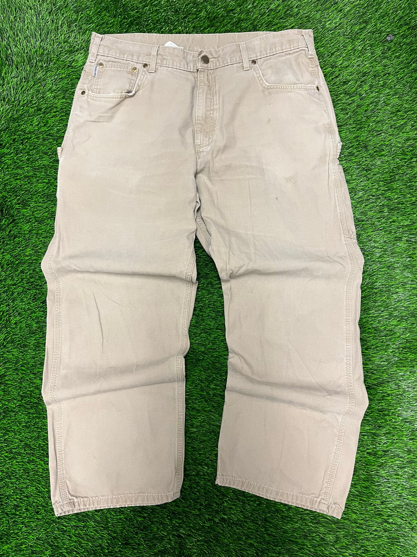 Carhartt Tan Loose Fit Carpenter Pants (38 x 30)