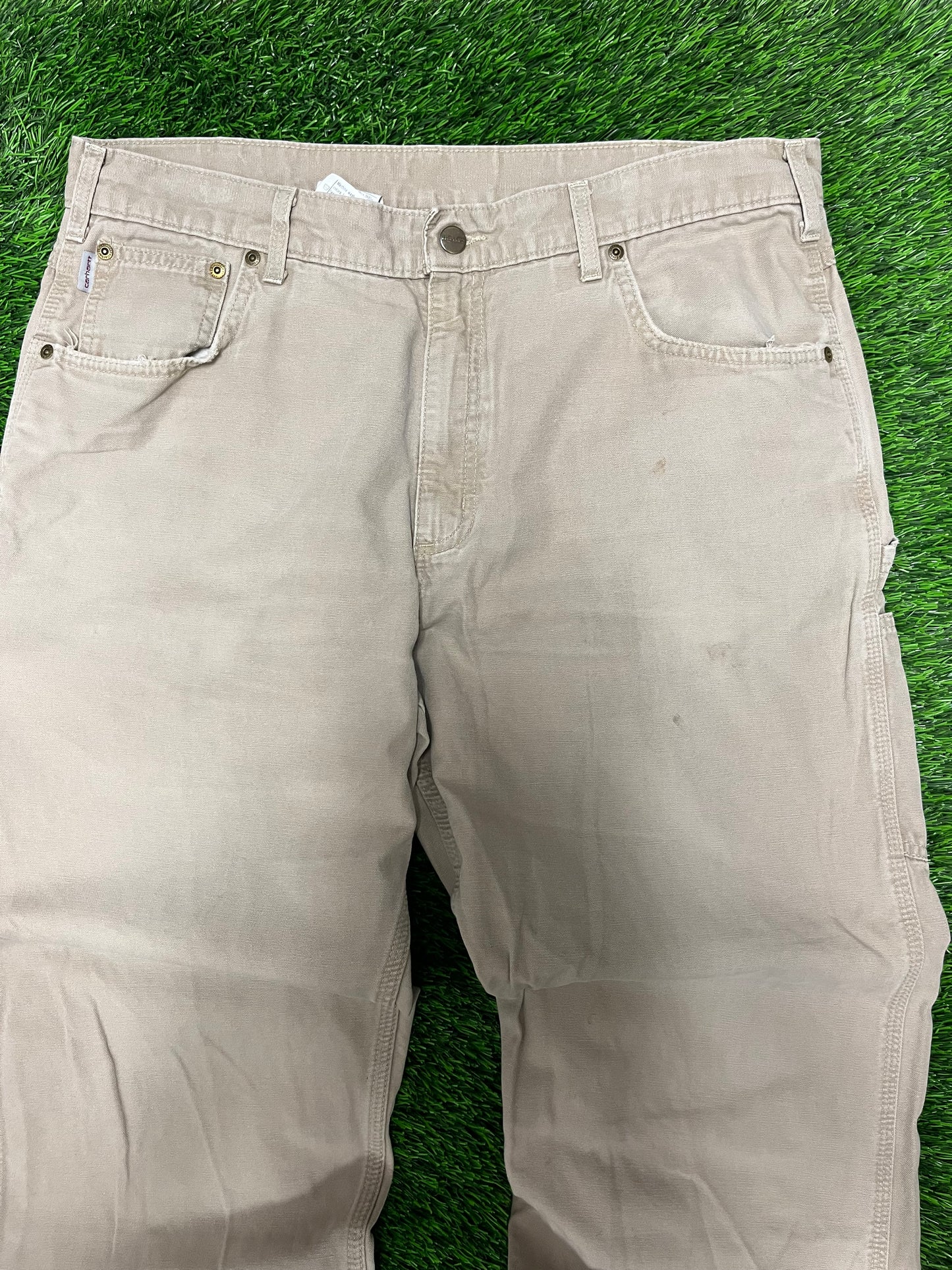 Carhartt Tan Loose Fit Carpenter Pants (38 x 30)