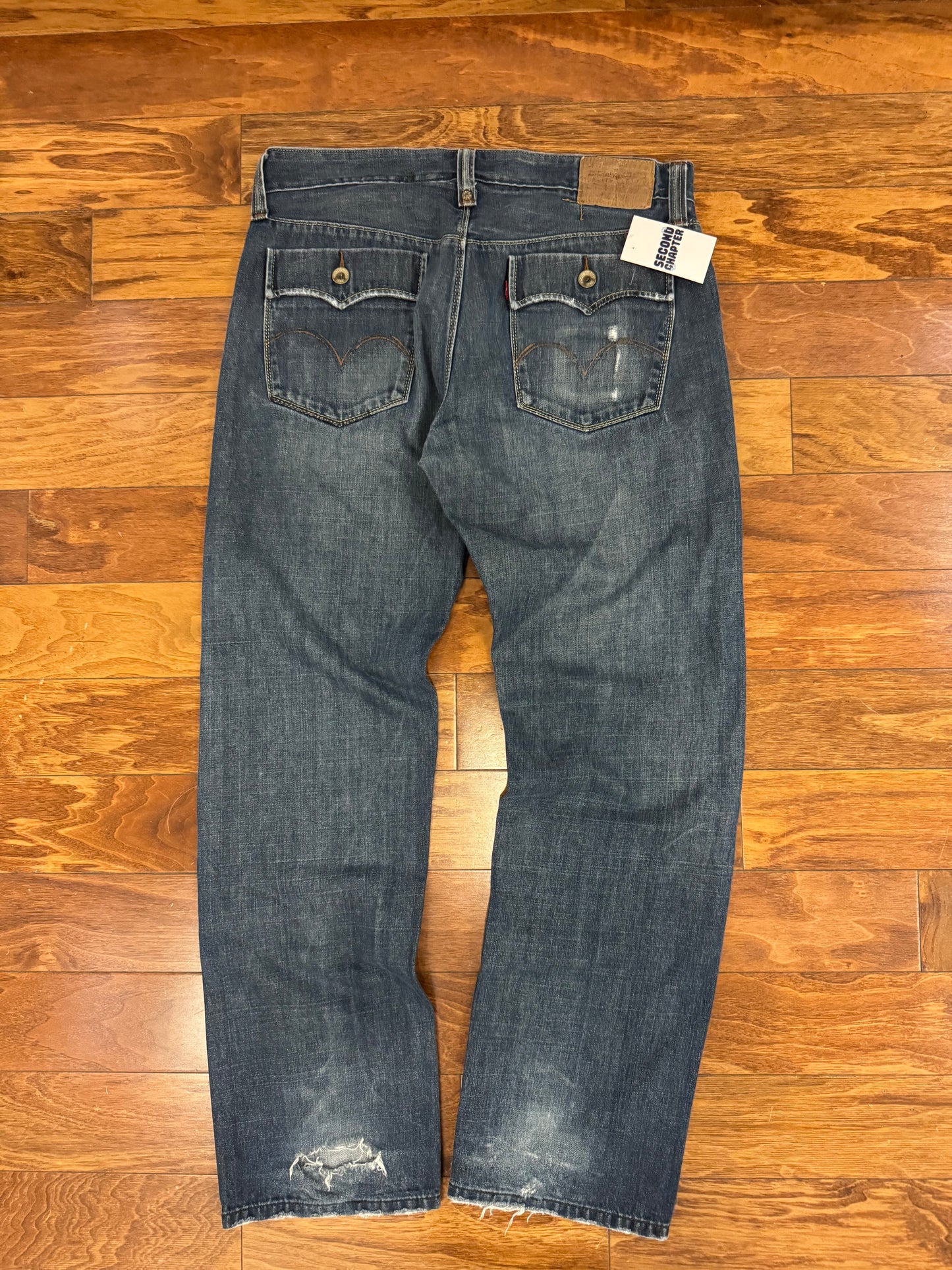 2007 Levi's Slim Straight Dark Wash Jeans (36 x 34)