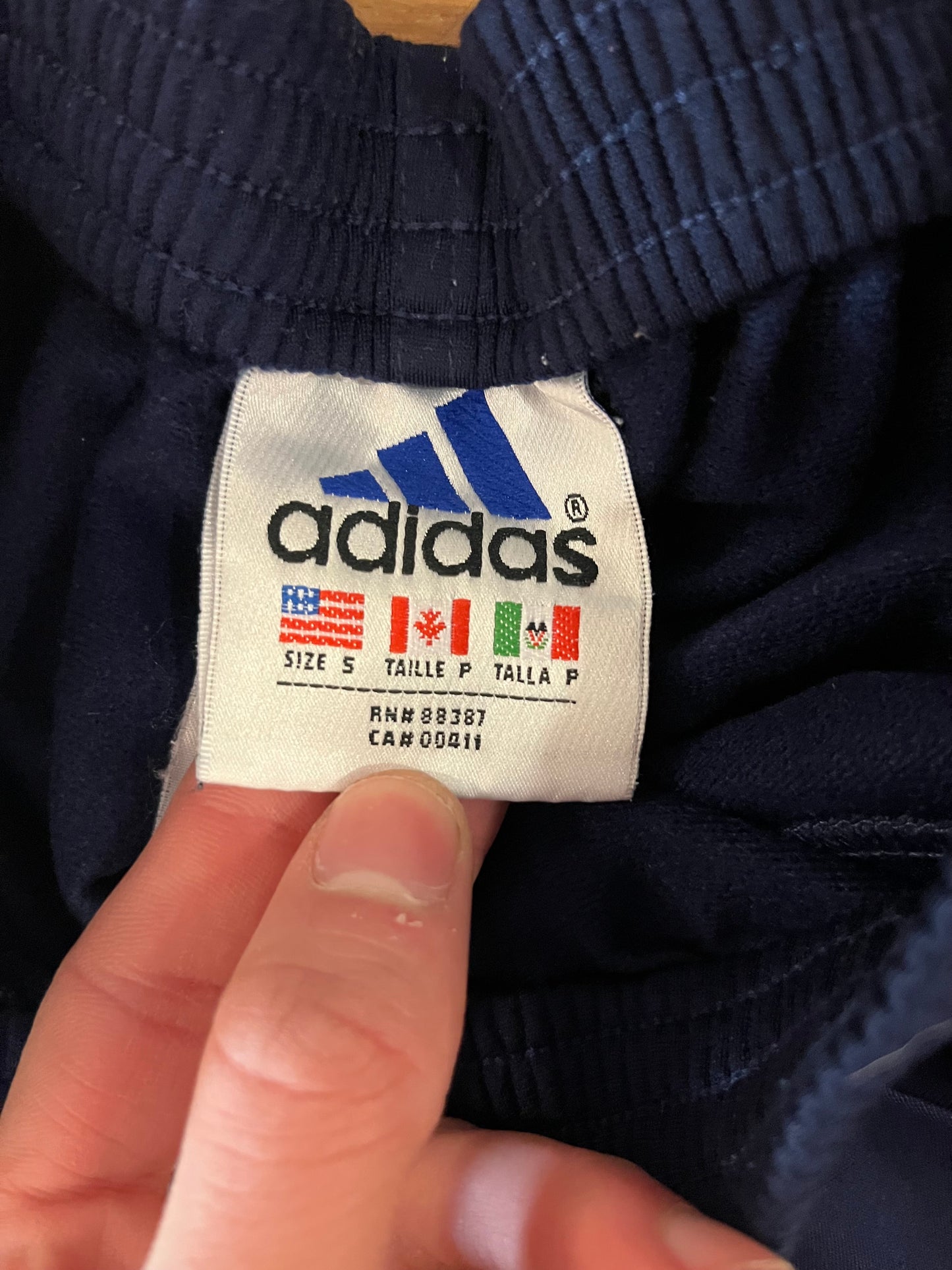 90s Adidas Navy Breakaway Sweat Pants (S)