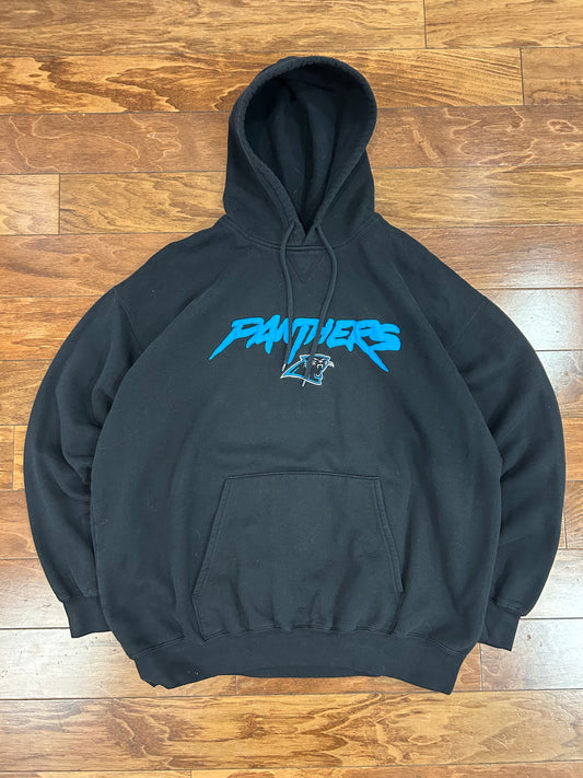 00s Carolina Panthers NFL Cat Scratch Hoodie (XL)