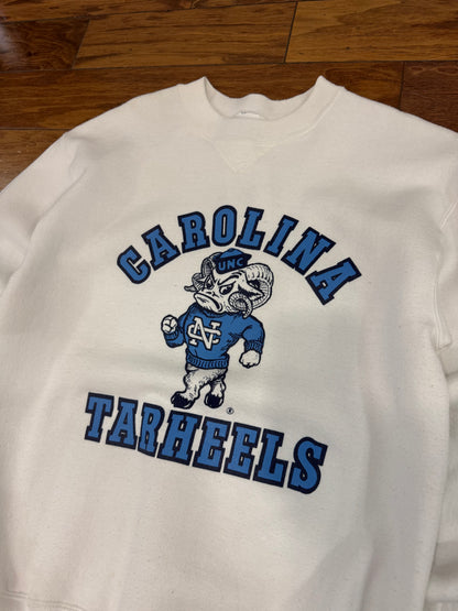90s UNC Vintage Russell White Crewneck (M)
