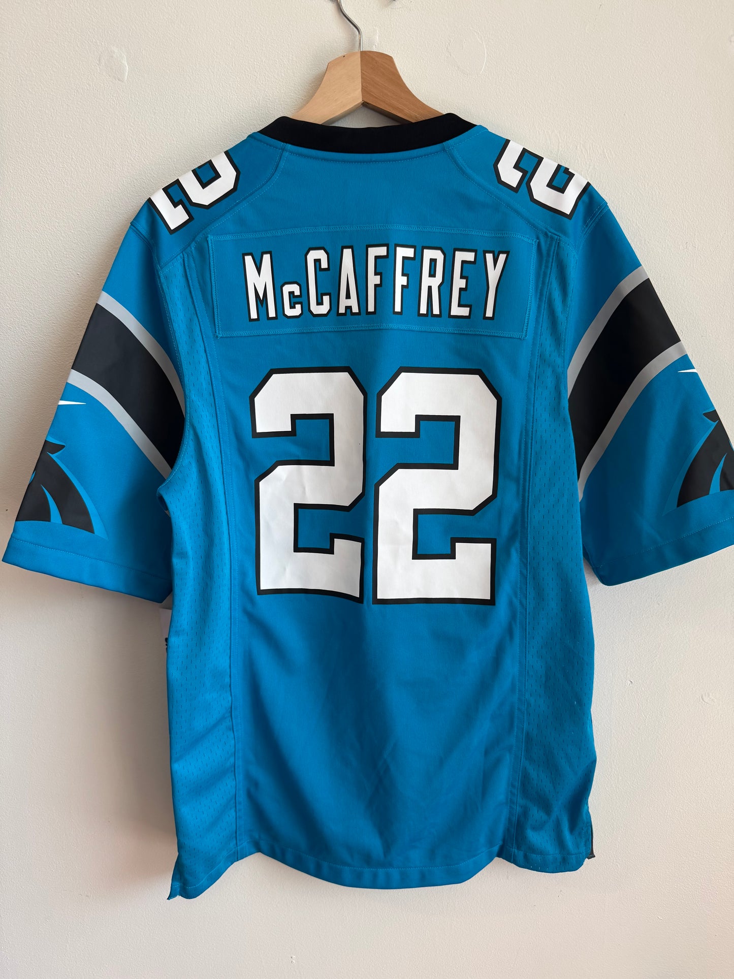 2022 Carolina Panthers Christian McCaffery Blue Jersey (S)