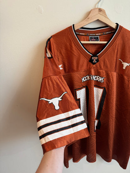 00s Texas "Hook Em Horns" Colosseum Football Cropped Jersey (XL)