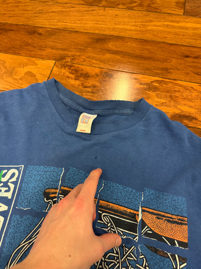 1991 Minnesota Timberwolves Distressed Tee (M)