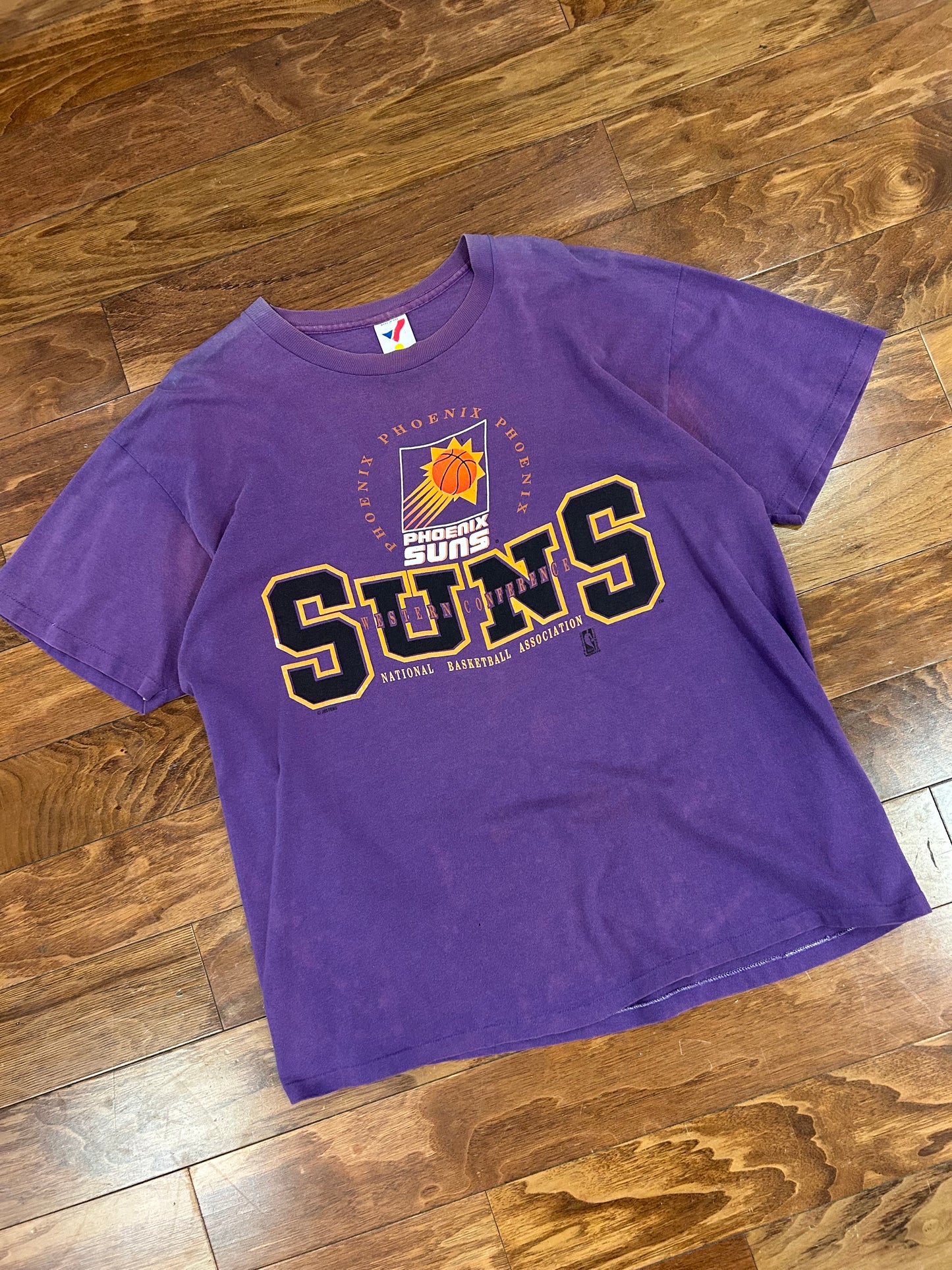 90s Phoenix Suns NBA Faded Purple Tee (XL)