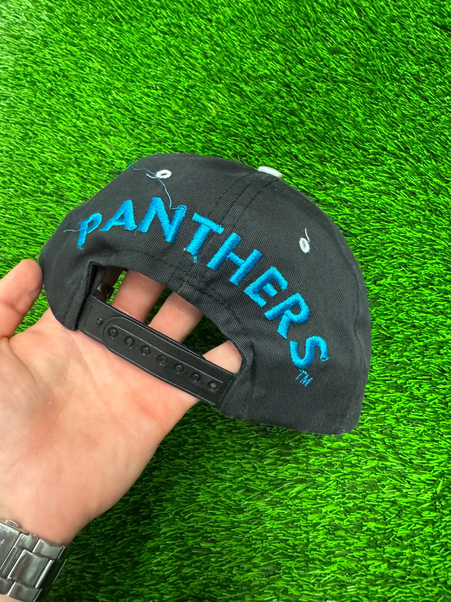 90s Carolina Panthers Big Logo Competitor Snapback Hat (OS)