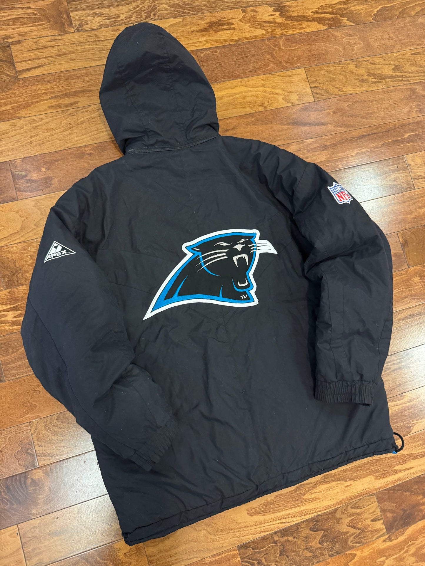 90s Carolina Panthers Apex Parka Puffer Jacket (XL)