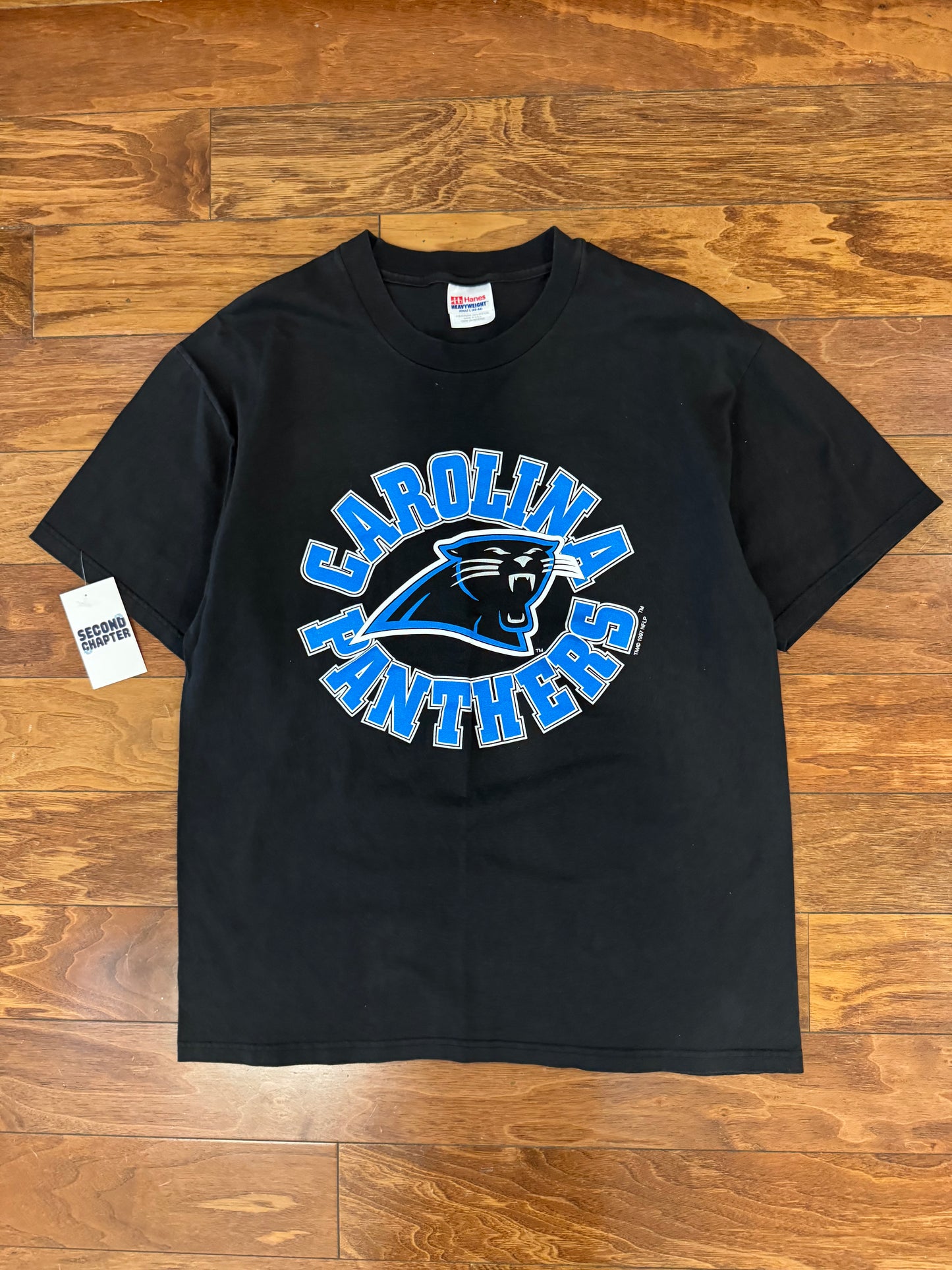 1997 Carolina Panthers Hanes Spell Out Tee (L)