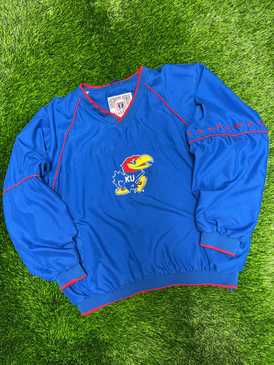 90s Kansas University (KU) Jayhawks Windbreaker (XL)