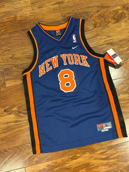 2001 New York Knicks Latrell Sprewell #8 Deadstock Nike Jersey (Youth L)