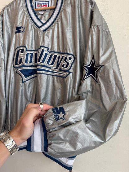 90s Dallas Cowboys Silver Starter Windbreaker (L)