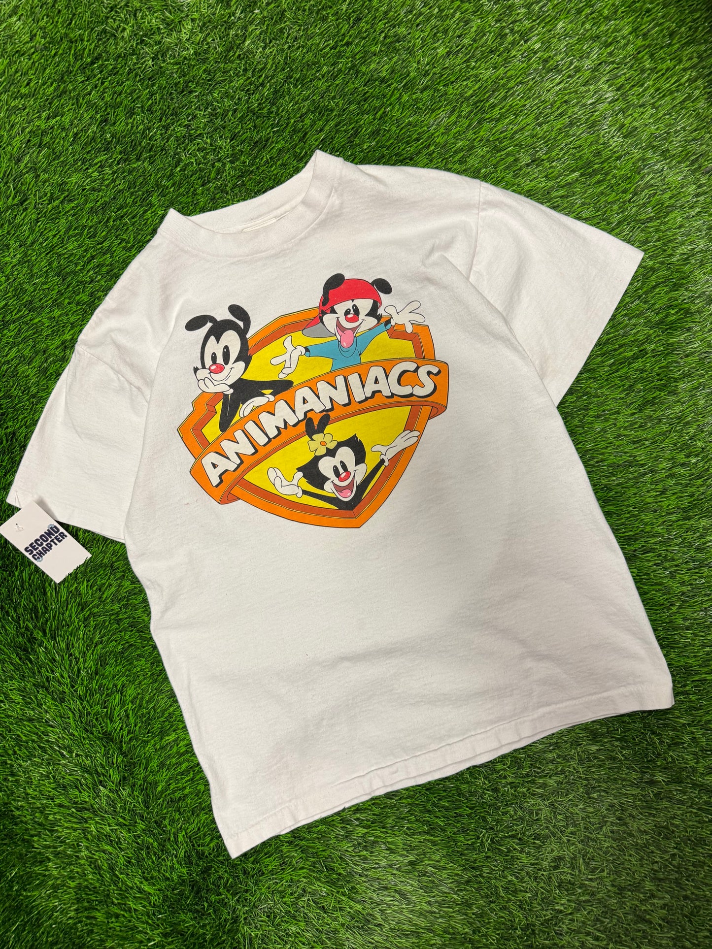 1993 Animaniacs Vintage Warner Bros Double Sided Cartoon Tee (L)