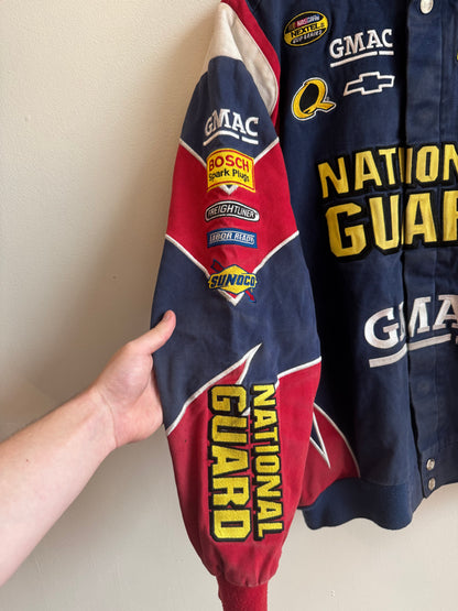 00s Dale Earnhardt National Guard Faded Nascar Racing Jacket (M)