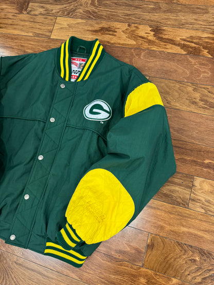 90s Green Bay Packers Nutmeg Puffer Jacket (M)