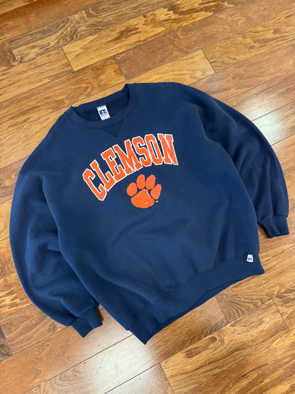 90s Clemson University Russell Athletics Spell Out Vintage Crewneck (XXL)
