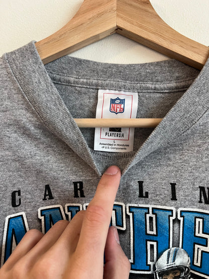 2003 Carolina Panthers Delhomme, Smith, Peppers, Davis Graphic NFC Champions Grey Tee (L)