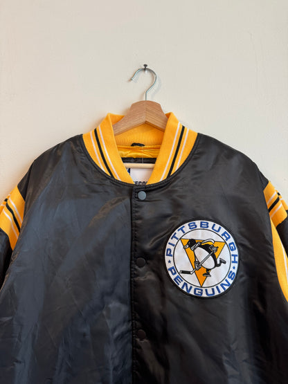 00s Pittsburgh Penguins Starter Satin Jacket (XXL)