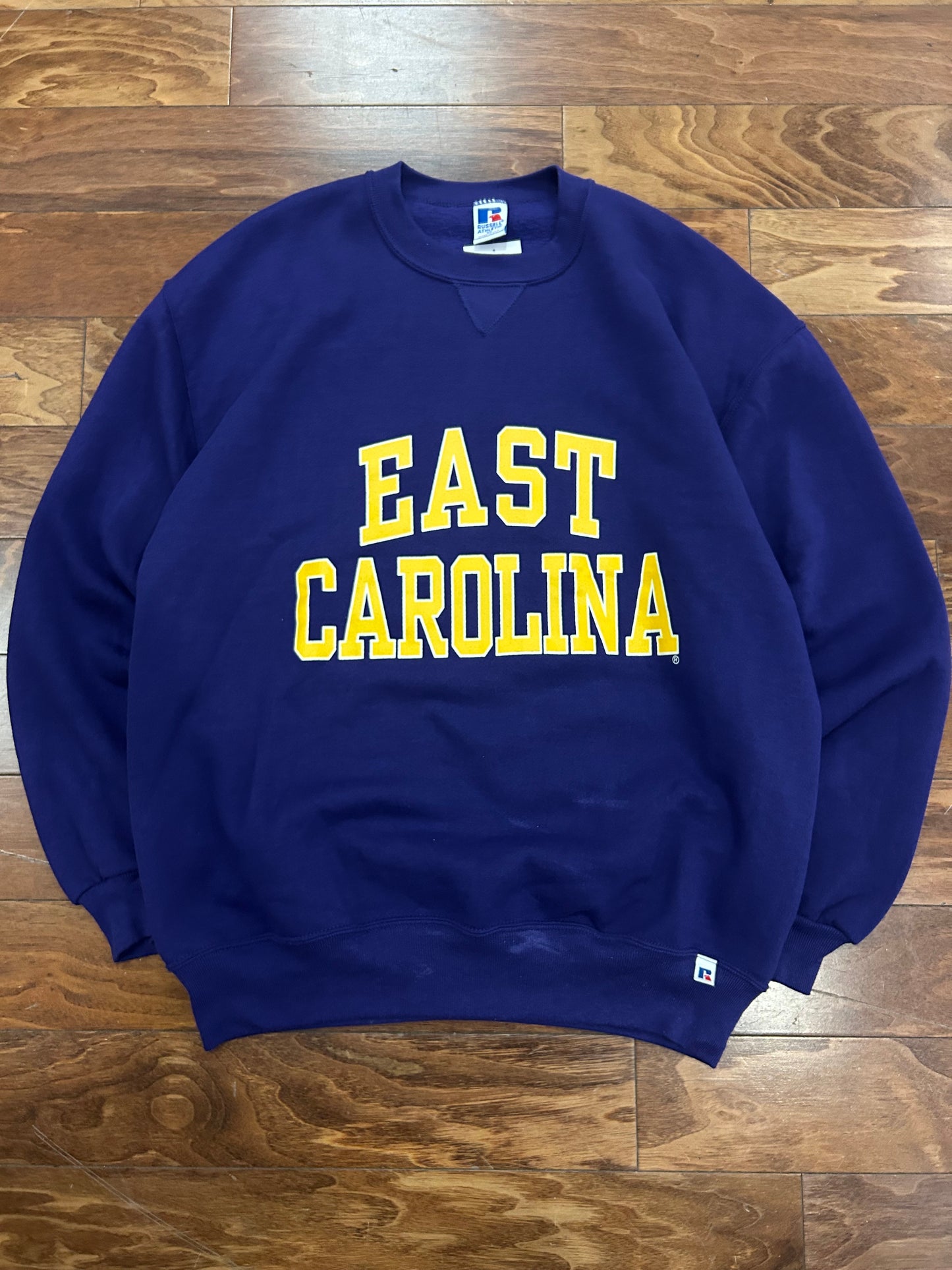 90s East Carolina (ECU) Vintage Purple Russell Crewneck (XL)