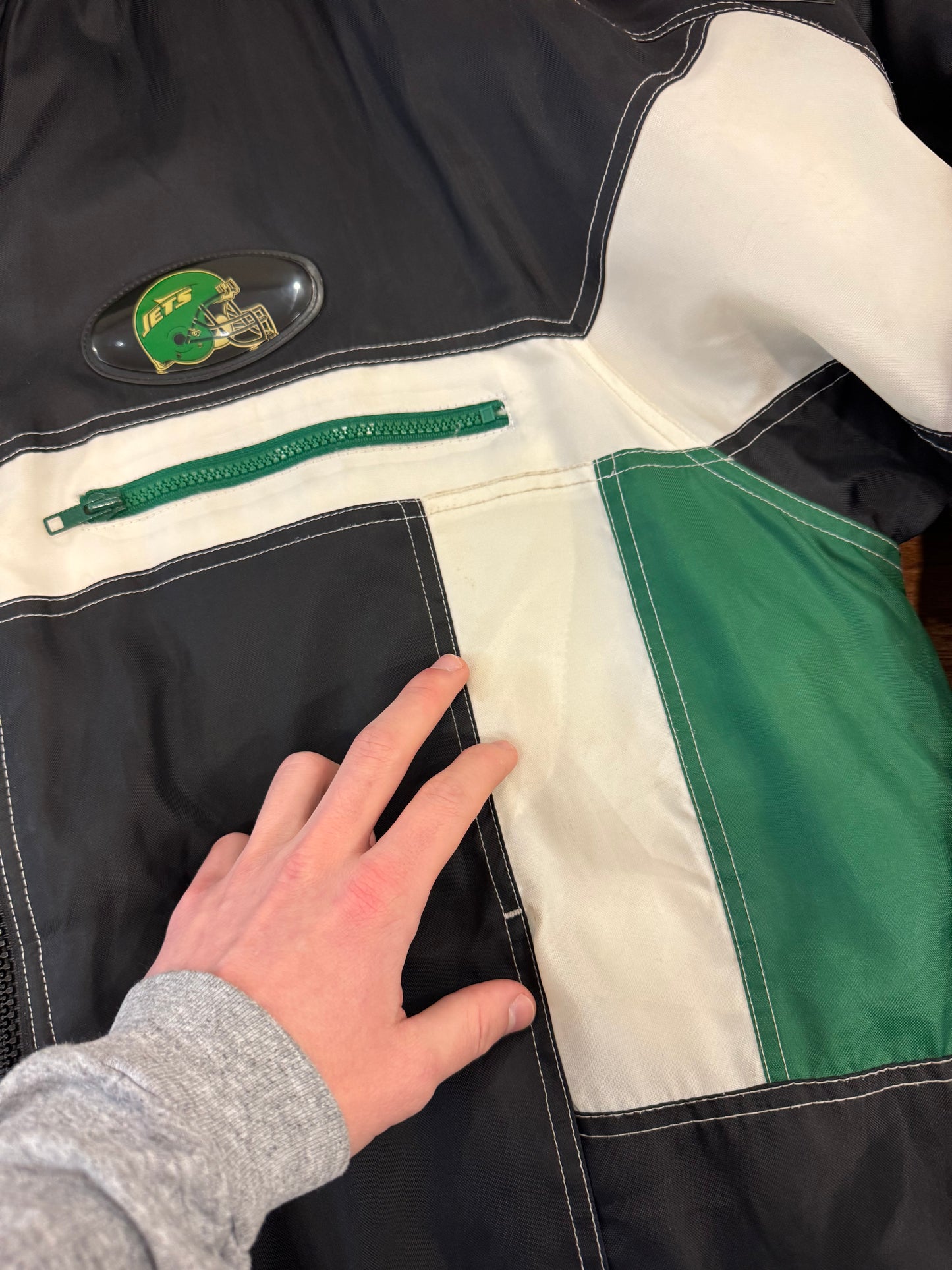 90s New York Jets Vintage Pro Player NFL Puffer Jacket (XL)