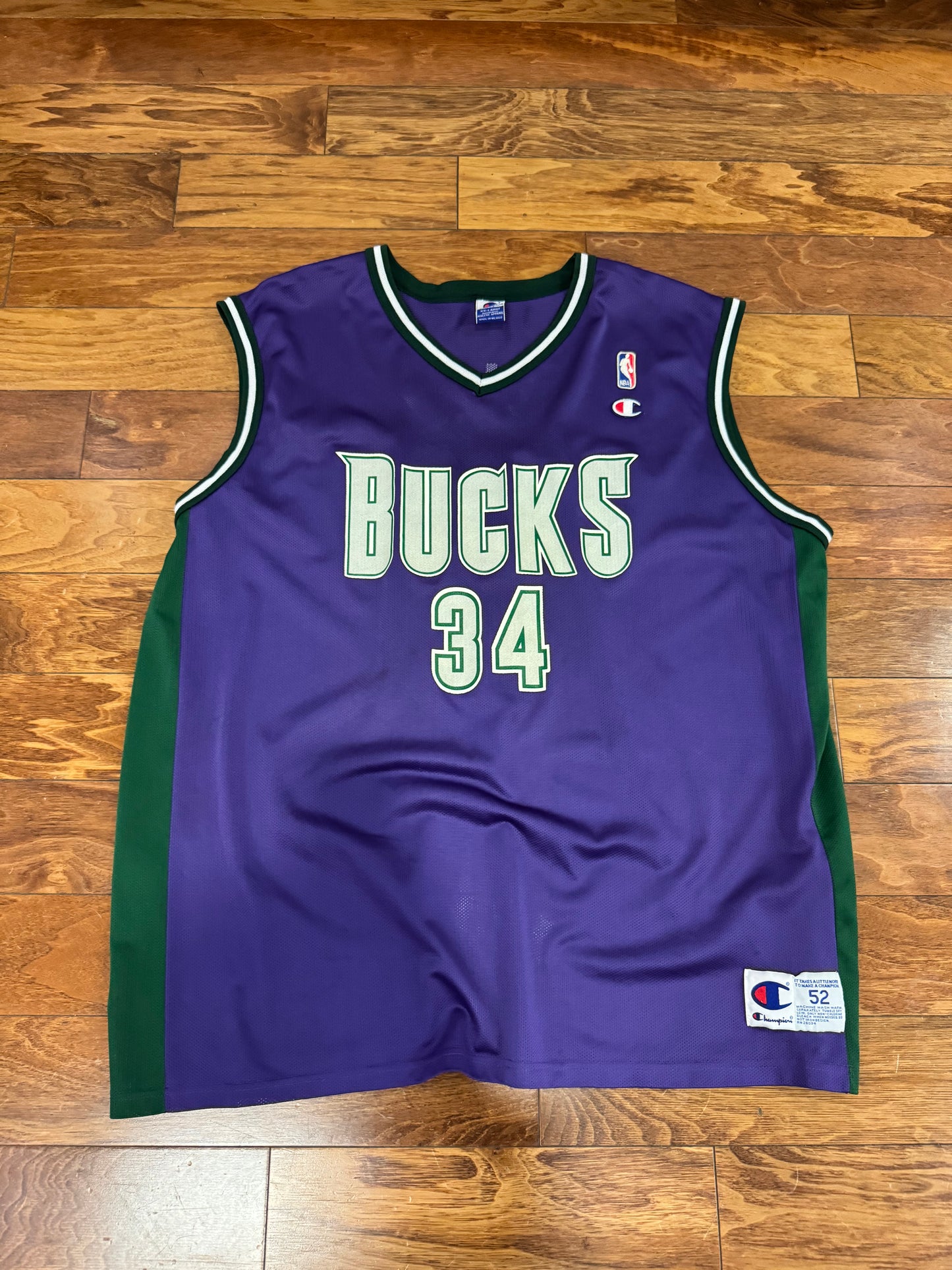 90s Milwaukee Bucks #34 Ray Allen Champion NBA Jersey (XXL)