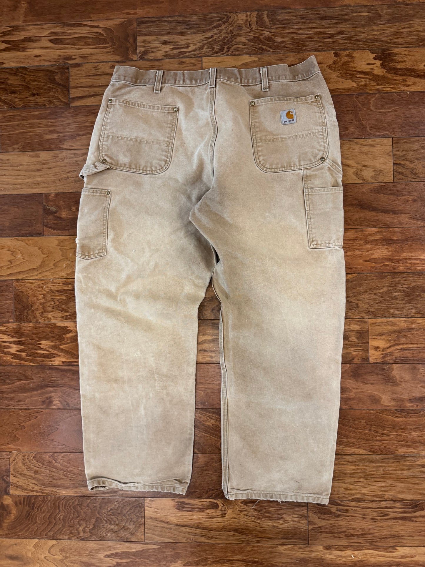00s Carhartt Faded Tan Double Knee Pants (38 x 30)