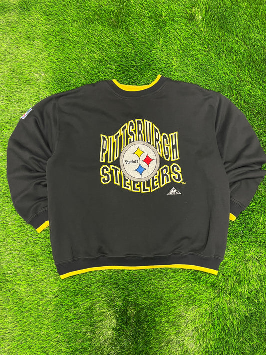 90s Pittsburgh Steelers Embroidered Crewneck (XL)