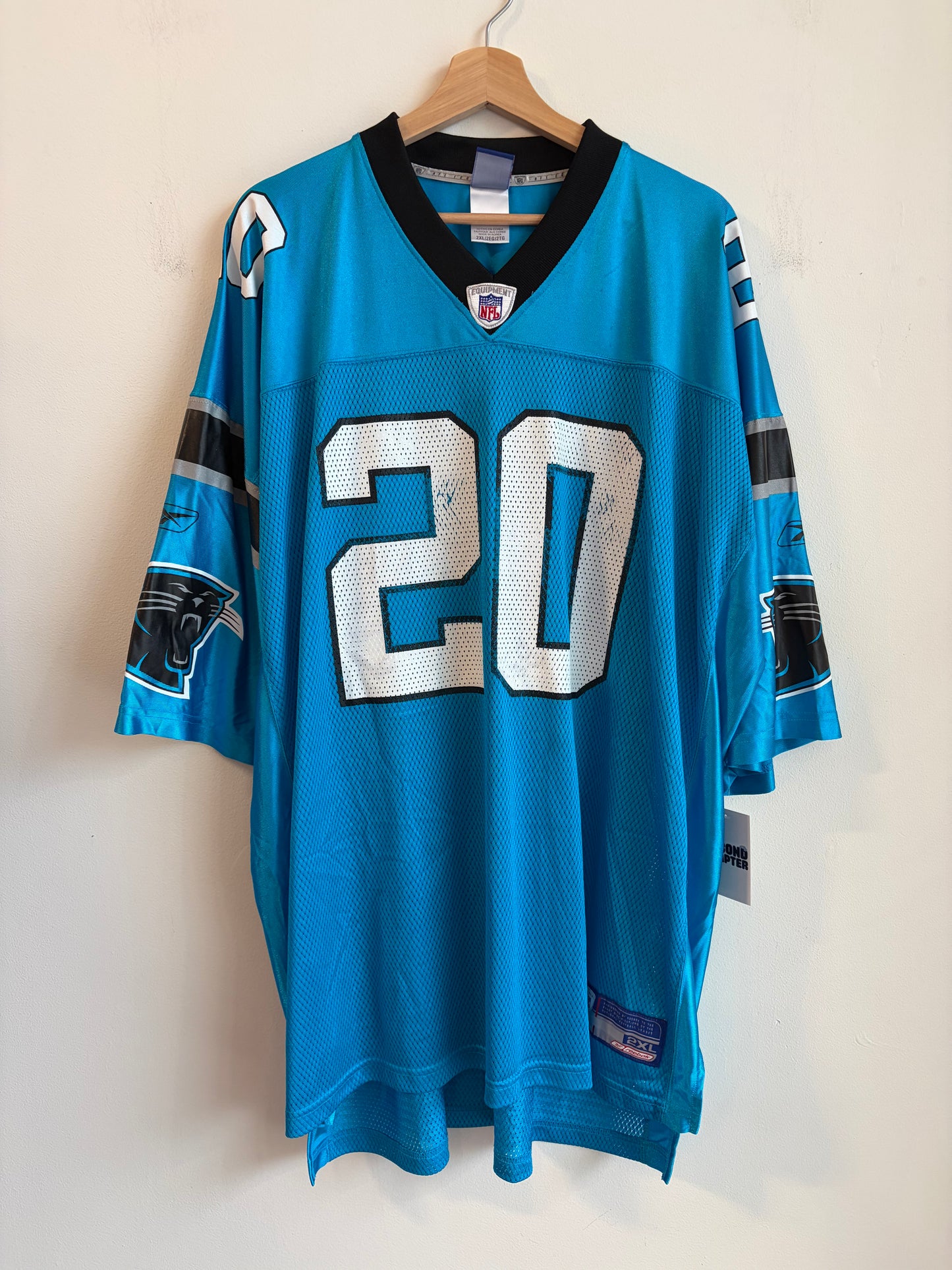 00s Carolina Panthers Deshaun Foster Blue Reebok Jersey (XXL)