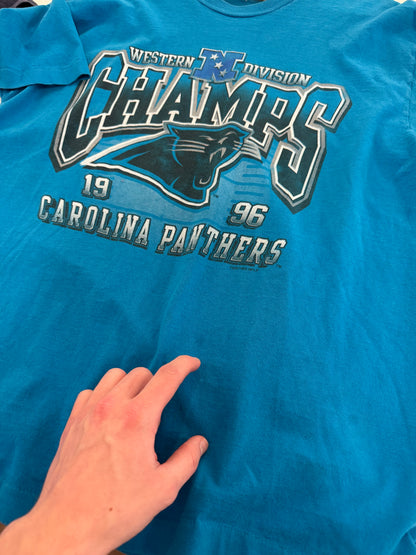 1996 Carolina Panthers Western Division Champs Tee (L)