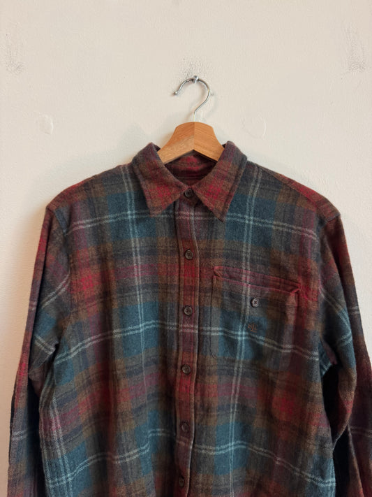 90s Lauren Ralph Lauren Multi-Colored Green Label Flannel (S)