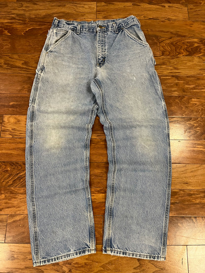 2015 Carhartt Light Wash Carpenter Jeans (34 x 32)