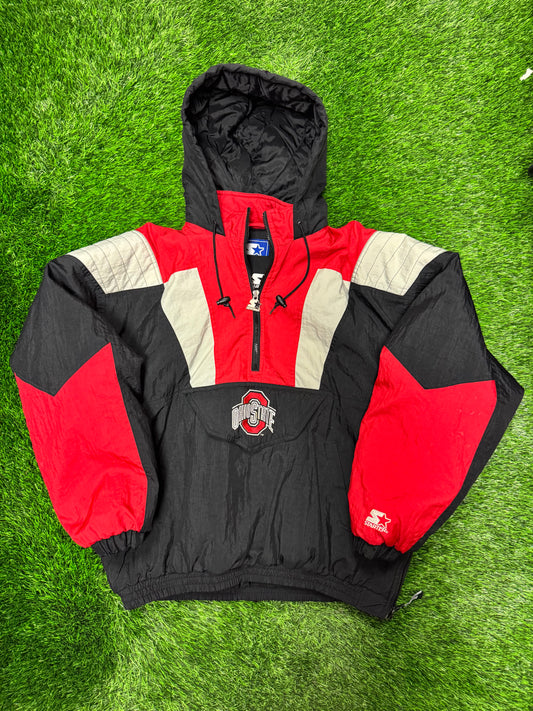 90s Ohio State University (OSU) Vintage Starter Puffer Jacket (XL)
