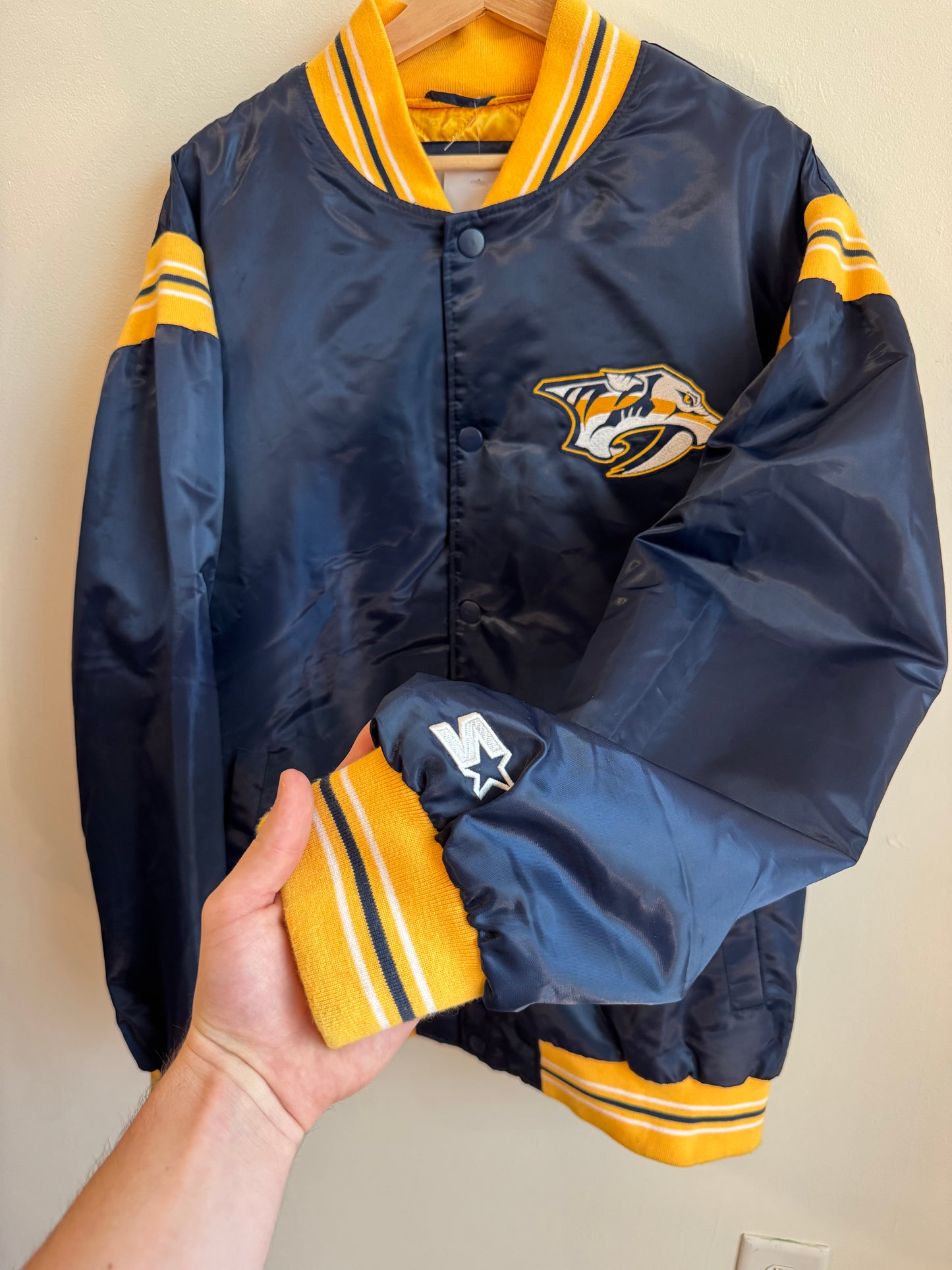 00s Nashville Predators Starter Satin Jacket (XXL)