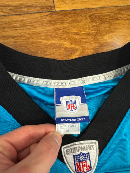 00s Carolina Panthers Stitched Keyshawn Johnson NFL Reebok Jersey (XL)