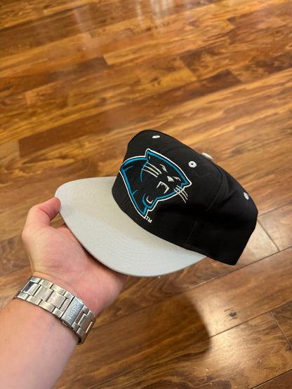90s Carolina Panthers Big Logo Black/Grey Hat (OS)