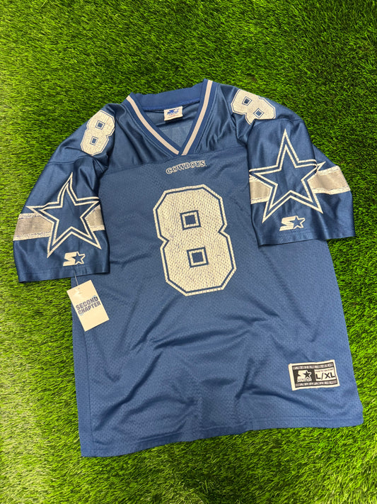 1995 Dallas Cowboys Troy Aikman #8 Starter Jersey (L)