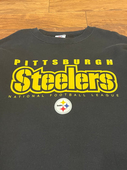 00s Pittsburgh Steelers NFL Black Crewneck (XXL)