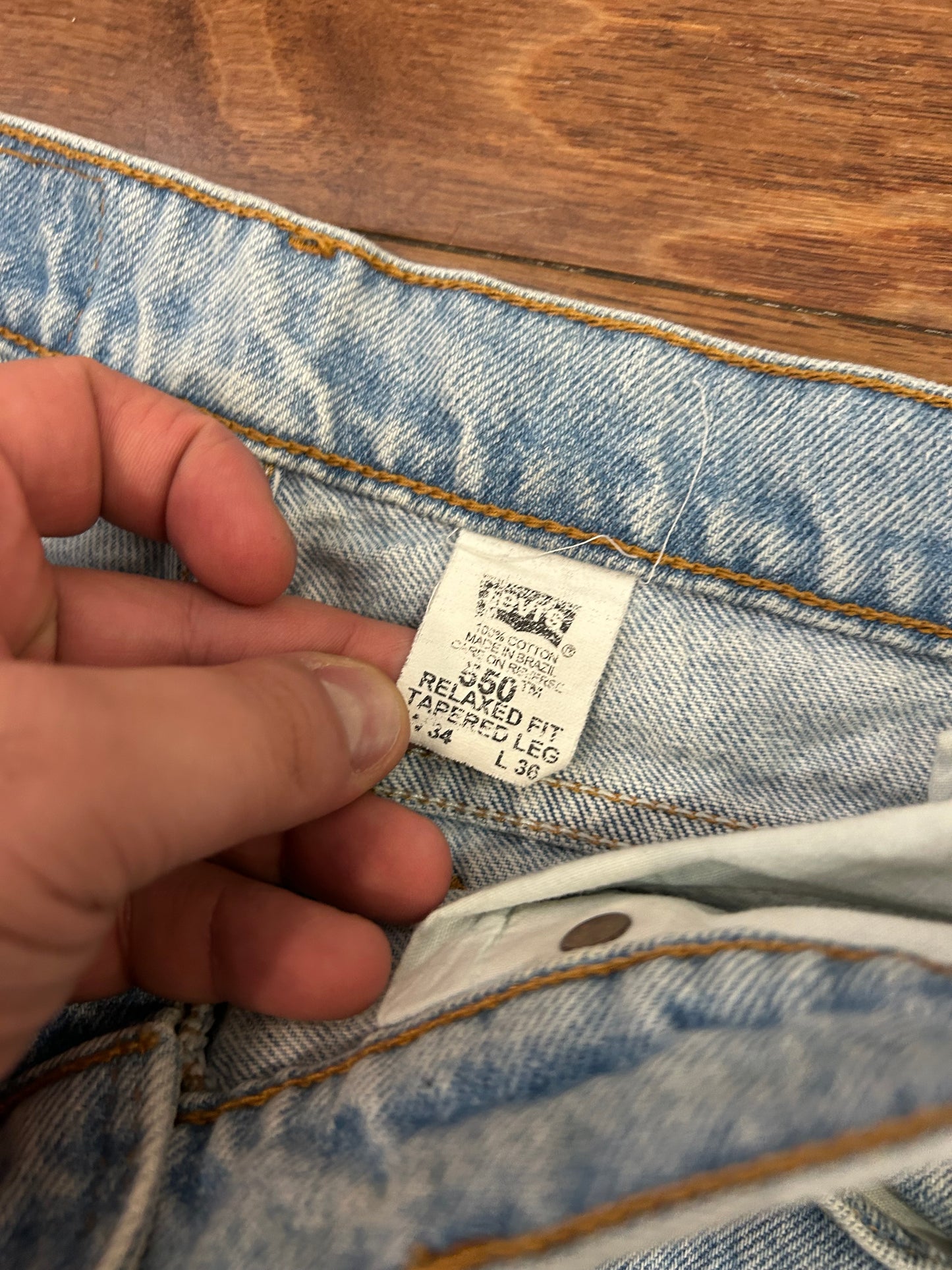 90s Levi's 550 Orange Tab Jean Shorts