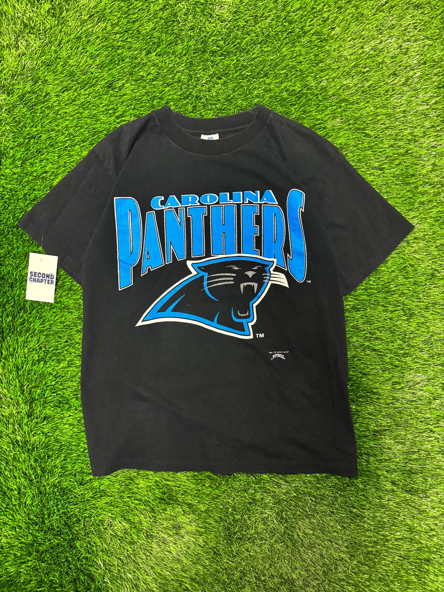 1993 Carolina Panthers Spell Out Vintage Tee (L)