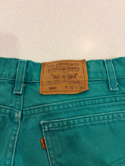 90s Levi's 560 Teal Shorts (28)