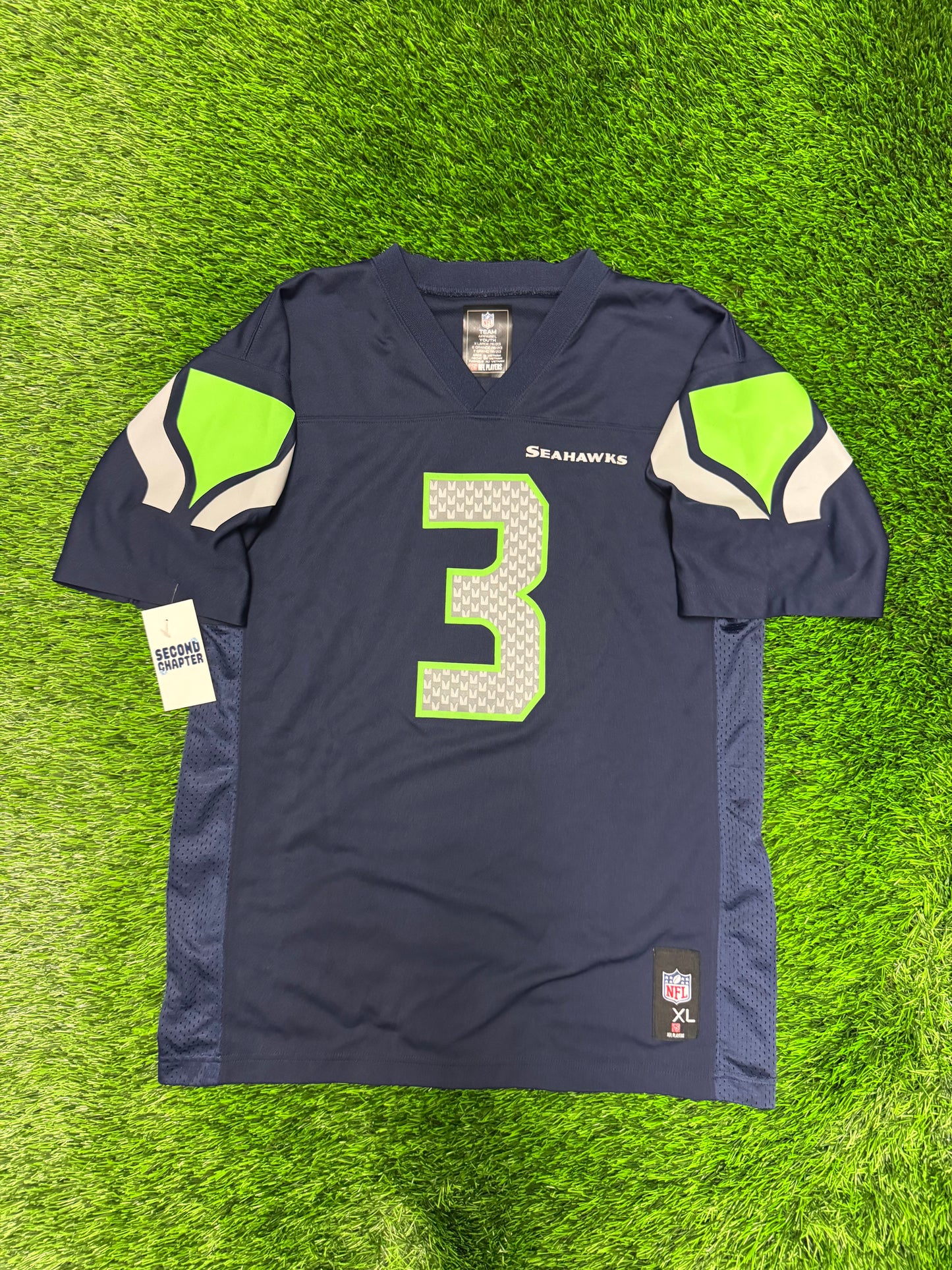 Seattle Seahawks Russell Wilson #3 NFL Players Jersey (Youth XL)